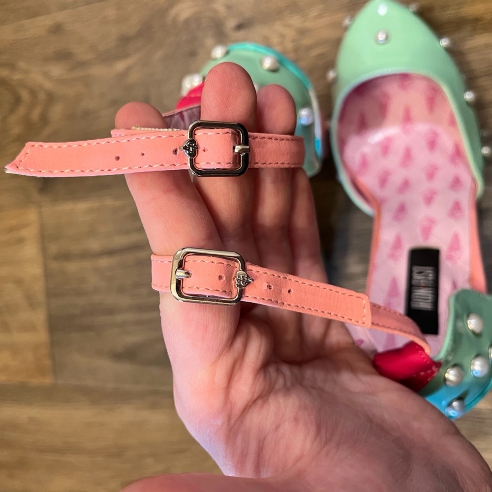 Iron Fist Mint and Pink Platform Heels - Picture 16 of 16